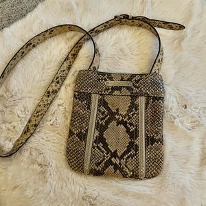 Michael Kors Leather Python Print Crossbody Bag